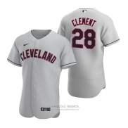 Camiseta Beisbol Hombre Cleveland Indians Ernie Clement Autentico Road Gris