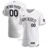 Camiseta Beisbol Hombre Colorado Rockies Primera Pick-A-Player Retired Roster Autentico Blanco