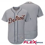 Camiseta Beisbol Hombre Detroit Tigers Flex Base Gris Autentico Collection