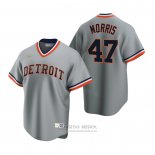 Camiseta Beisbol Hombre Detroit Tigers Jack Morris Cooperstown Collection Road Gris