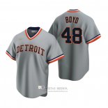 Camiseta Beisbol Hombre Detroit Tigers Matthew Boyd Cooperstown Collection Road Gris
