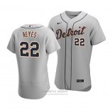 Camiseta Beisbol Hombre Detroit Tigers Victor Reyes Autentico Road Gris