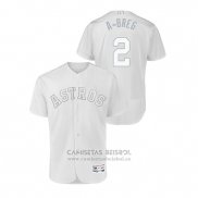 Camiseta Beisbol Hombre Houston Astros Alex Bregman 2019 Players Weekend Autentico Blanco