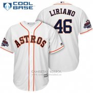 Camiseta Beisbol Hombre Houston Astros Francisco Liriano Blanco Cool Base