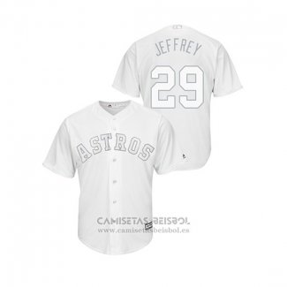 Camiseta Beisbol Hombre Houston Astros Joe Biagini 2019 Players Weekend Jeffrey Replica Blanco