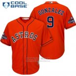 Camiseta Beisbol Hombre Houston Astros Marwin Gonzalez Naranja Cool Base
