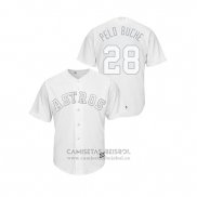 Camiseta Beisbol Hombre Houston Astros Robinson Chirinos 2019 Players Weekend Pelo Buche Replica Blanco