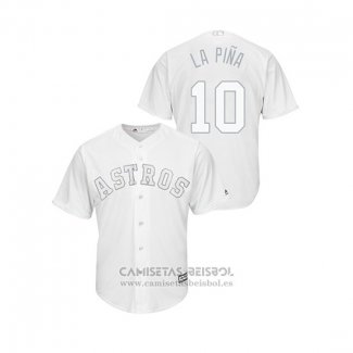 Camiseta Beisbol Hombre Houston Astros Yuli Gurriel 2019 Players Weekend La Pina Replica Blanco
