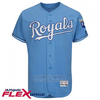 Camiseta Beisbol Hombre Kansas City Royals Blank Azul Flex Base Autentico Collection2