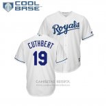 Camiseta Beisbol Hombre Kansas City Royals Cheslor Cuthbert Cool Base Primera Blanco