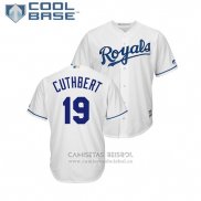 Camiseta Beisbol Hombre Kansas City Royals Cheslor Cuthbert Cool Base Primera Blanco
