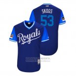 Camiseta Beisbol Hombre Kansas City Royals Eric Skoglund 2018 LLWS Players Weekend Skogs Azul