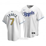 Camiseta Beisbol Hombre Kansas City Royals Maikel Franco Replica Cool Base Primera Blanco