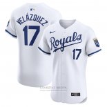 Camiseta Beisbol Hombre Kansas City Royals Nelson Velazquez Primera Elite Blanco