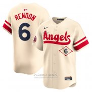 Camiseta Beisbol Hombre Los Angeles Angels Anthony Rendon City Connect Limited Crema