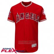 Camiseta Beisbol Hombre Los Angeles Angels Blank Rojo Flex Base Autentico Collection