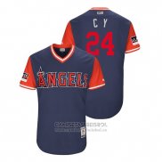 Camiseta Beisbol Hombre Los Angeles Angels Chris Young 2018 LLWS Players Weekend C Y Azul