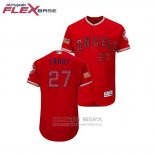 Camiseta Beisbol Hombre Los Angeles Angels Mike Trout 2018 Stars & Stripes Flex Base Scarlet