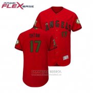 Camiseta Beisbol Hombre Los Angeles Angels Shohei Ohtani 2018 Dia de los Caidos Flex Base Scarlet