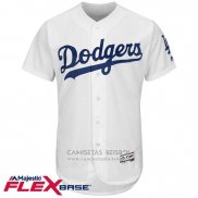 Camiseta Beisbol Hombre Los Angeles Dodgers Blank Blanco Flex Base Autentico Collection
