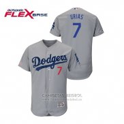 Camiseta Beisbol Hombre Los Angeles Dodgers Julio Urias Flex Base Gris