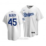 Camiseta Beisbol Hombre Los Angeles Dodgers Matt Beaty 2020 Replica Primera Blanco