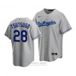 Camiseta Beisbol Hombre Los Angeles Dodgers Yoshitomo Tsutsugo Replica Gris