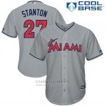 Camiseta Beisbol Hombre Miami Marlins 2017 Estrellas y Rayas Giancarlo Stanton Gris Cool Base