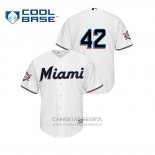 Camiseta Beisbol Hombre Miami Marlins 2019 Jackie Robinson Day Cool Base Blanco