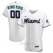 Camiseta Beisbol Hombre Miami Marlins Primera Pick-A-Player Retired Roster Autentico Blanco