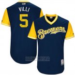 Camiseta Beisbol Hombre Milwaukee Brewers 2017 Little League World Series Jonathan Villar Azul