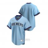 Camiseta Beisbol Hombre Milwaukee Brewers Cooperstown Collection Azul