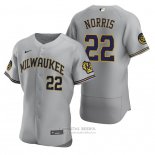 Camiseta Beisbol Hombre Milwaukee Brewers Daniel Norris Autentico Road Gris