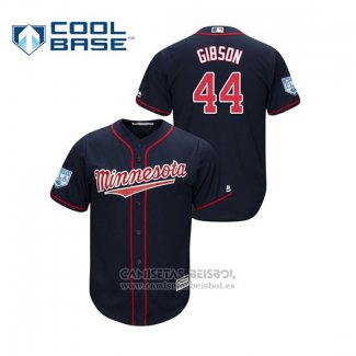 Camiseta Beisbol Hombre Minnesota Twins Kyle Gibson 2019 Entrenamiento de Primavera Cool Base Azul