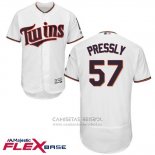 Camiseta Beisbol Hombre Minnesota Twins Ryan Pressl Blanco Autentico Collection Flex Base