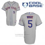 Camiseta Beisbol Hombre New York Mets David Wright 5 Gris Cool Base