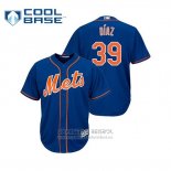 Camiseta Beisbol Hombre New York Mets Edwin Diaz Cool Base Alterno Azul