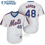 Camiseta Beisbol Hombre New York Mets Jacob Degrom Blanco Cooperstown Cool Base