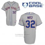 Camiseta Beisbol Hombre New York Mets Steven Matz 32 Gris Cool Base