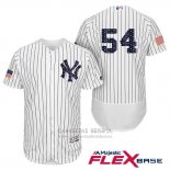 Camiseta Beisbol Hombre New York Yankees 2017 Estrellas y Rayas Aroldis Chapman Blanco Flex Base