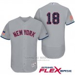 Camiseta Beisbol Hombre New York Yankees 2017 Estrellas y Rayas Didi Gregorius Gris Flex Base