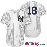 Camiseta Beisbol Hombre New York Yankees 2017 Postemporada Didi Gregorius Blanco Flex Base