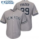 Camiseta Beisbol Hombre New York Yankees 2017 Postemporada Todd Frazier Gris Cool Base