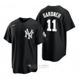 Camiseta Beisbol Hombre New York Yankees Brett Gardner Replica 2021 Negro
