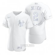 Camiseta Beisbol Hombre New York Yankees Derek Jeter Award Collection Hall Of Fame Blanco