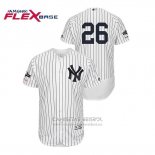 Camiseta Beisbol Hombre New York Yankees Dj Lemahieu 2019 Postemporada Flex Base Blanco