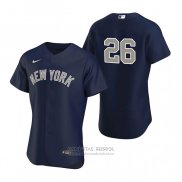 Camiseta Beisbol Hombre New York Yankees Dj Lemahieu Autentico 2020 Alterno Azul