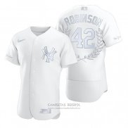 Camiseta Beisbol Hombre New York Yankees Jackie Robinson Award Collection Retired Blanco