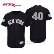 Camiseta Beisbol Hombre New York Yankees Luis Severino Flex Base Entrenamiento de Primavera Alterno 2019 Azul