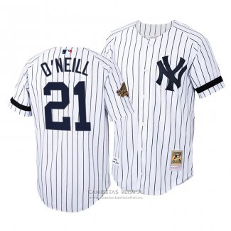 Camiseta Beisbol Hombre New York Yankees Paul O'neill Cooperstown Collection Autentico Primera Blanco